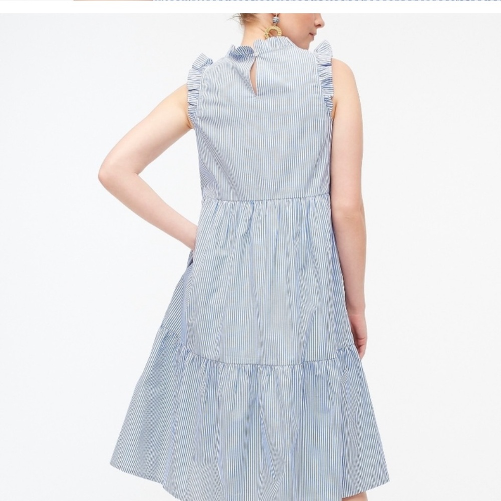 Jcrew Seersucker sleeveless midi dress plus size